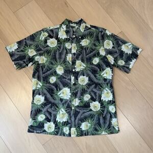 Original Avanti Hawaiian Button Up Reverse Print Shirt Short Sleeve Men’s Large